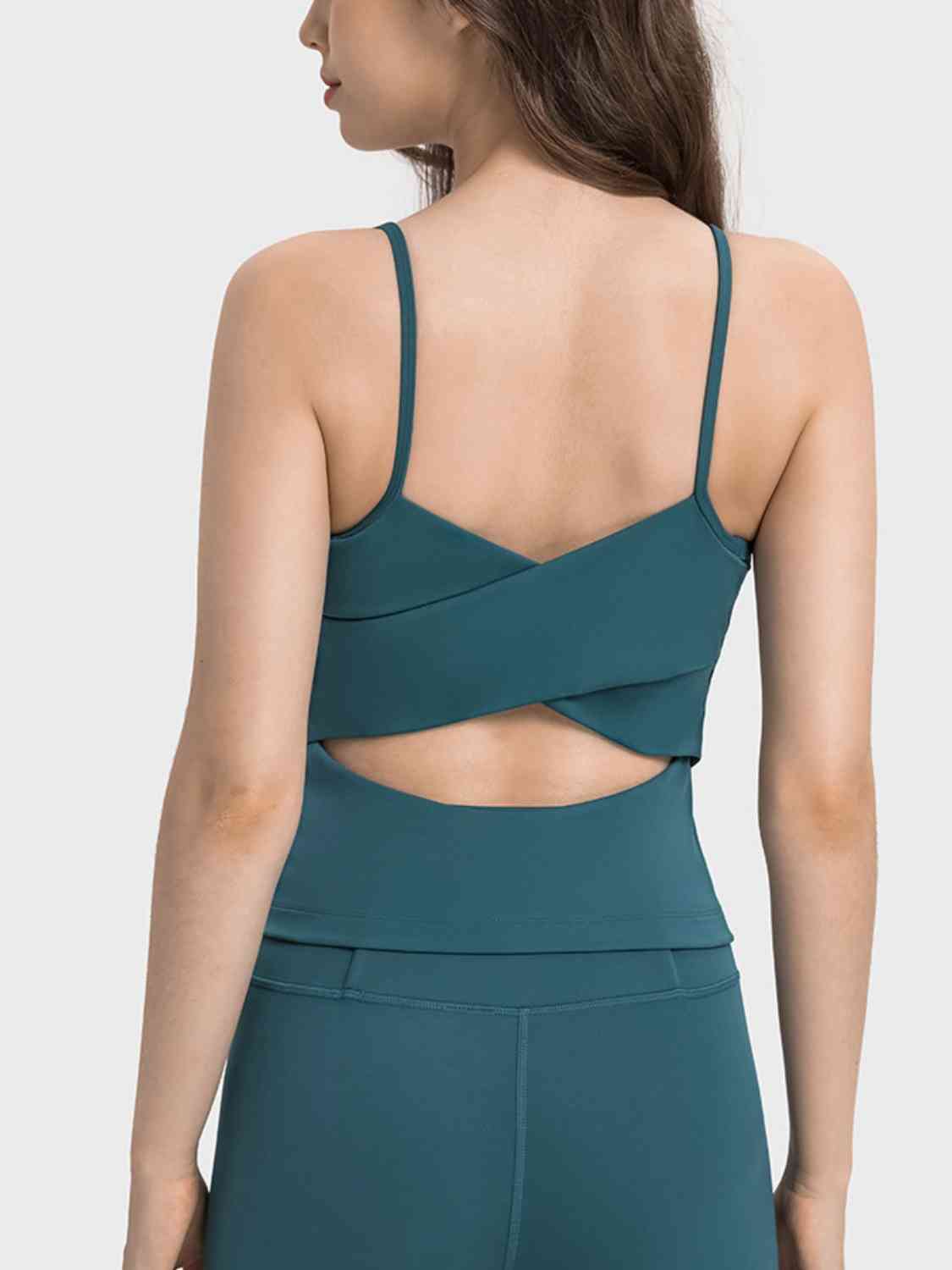 Crisscross Cutout Sports Cami