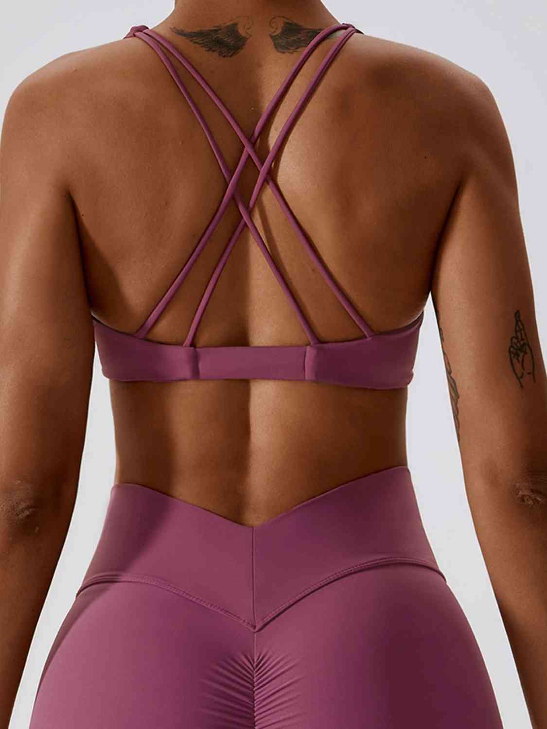 Yoga V-Neck Twisted Sleeveless Sports Bra