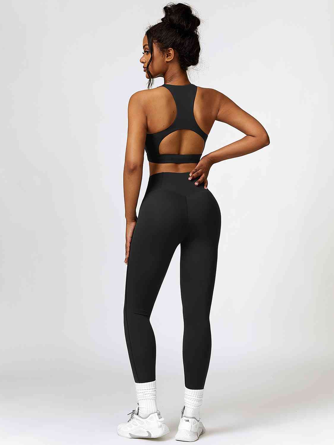 Cutout Crop Tank and Leggings Set