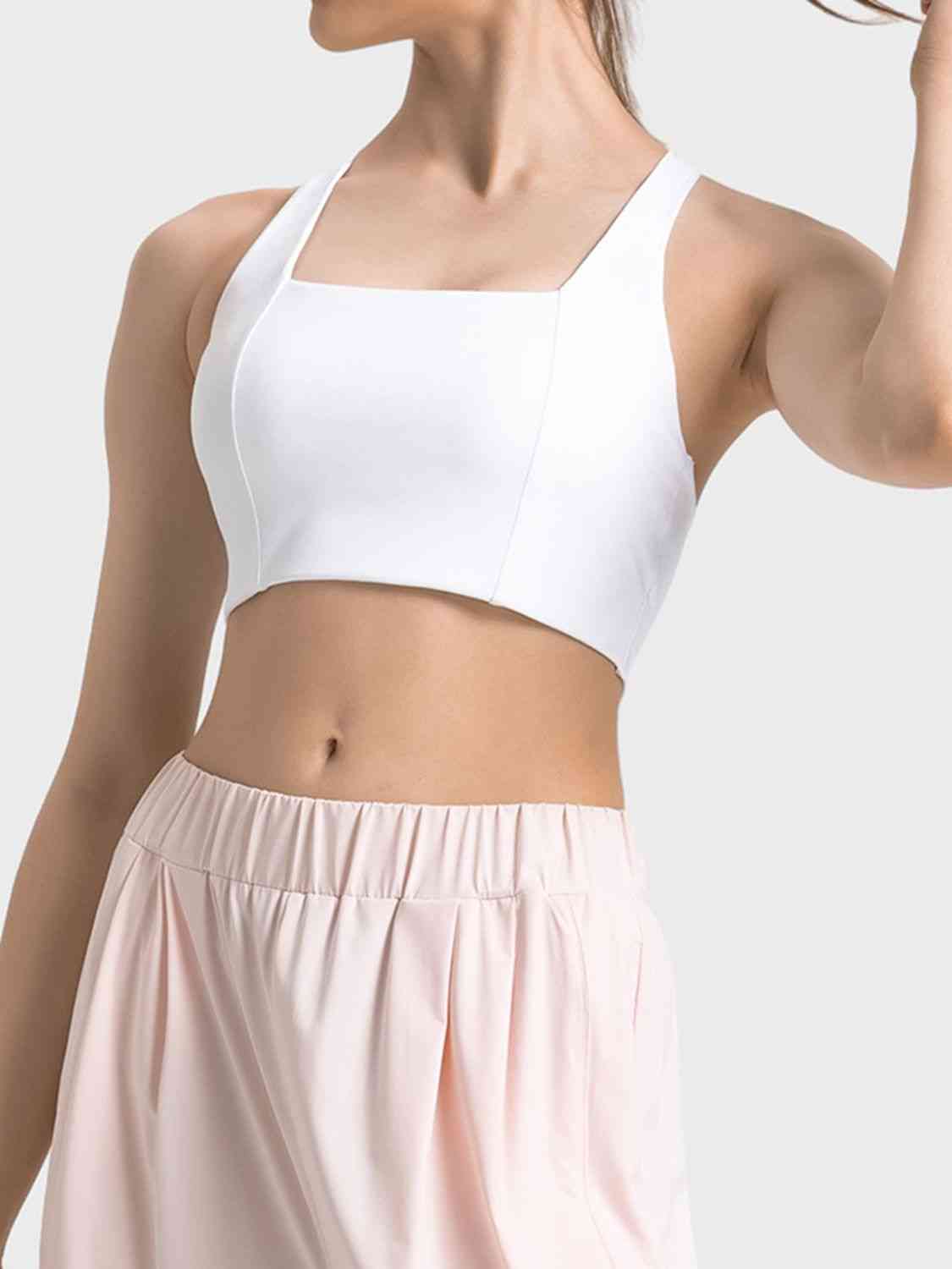 Square Neck Racerback Sports Bra