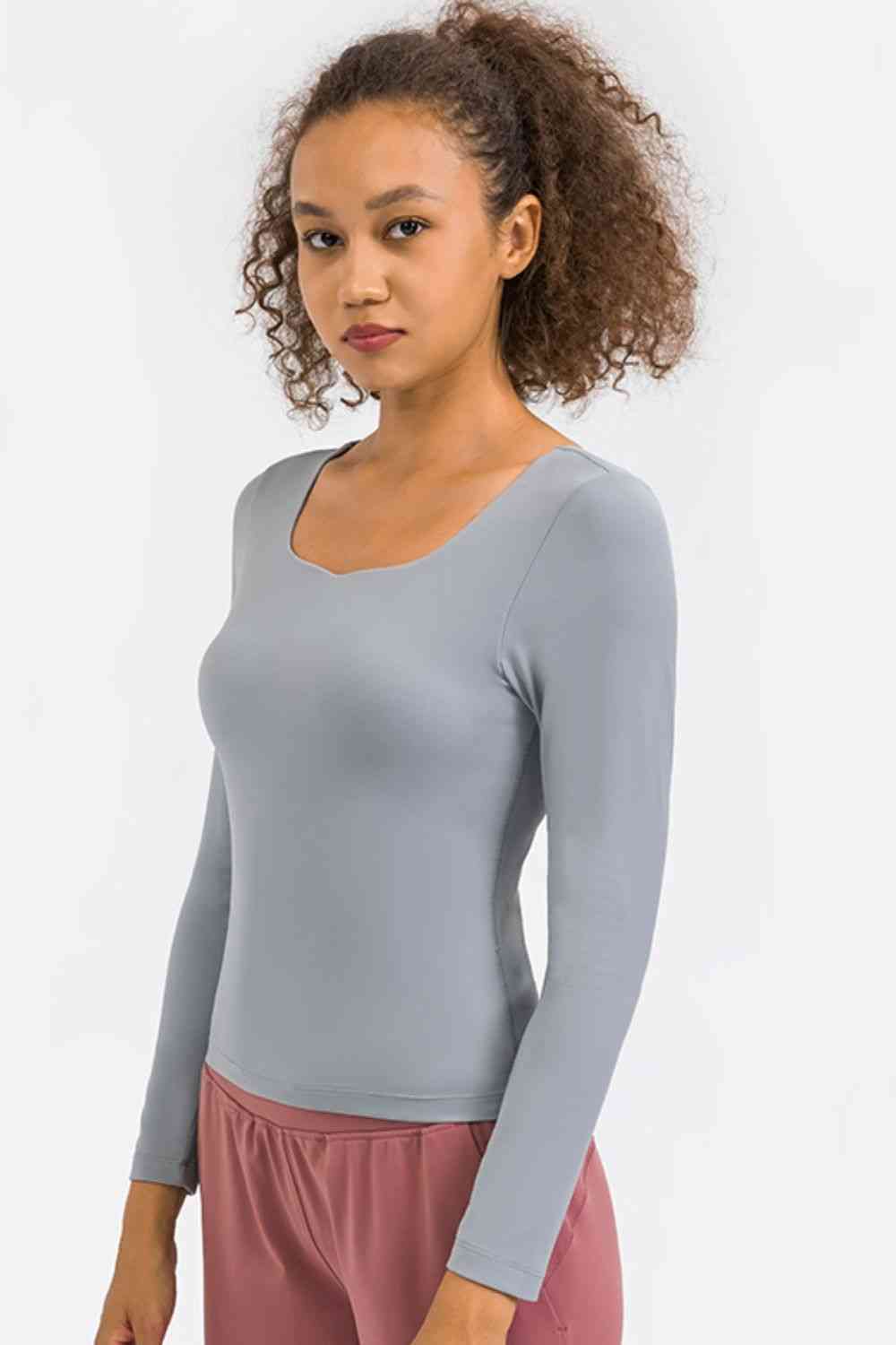 Feel Like Skin Highly Stretchy Long Sleeve Sports Top