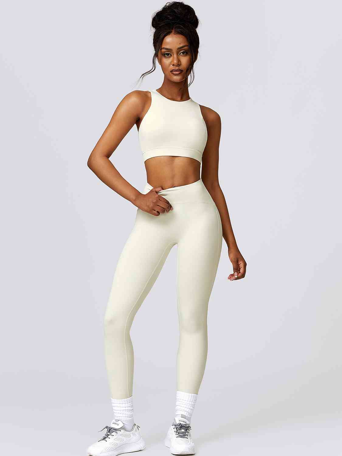 Cutout Crop Tank and Leggings Set