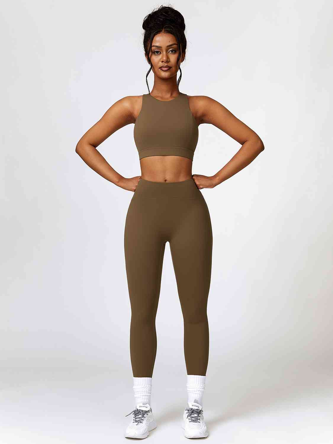 Cutout Crop Tank and Leggings Set