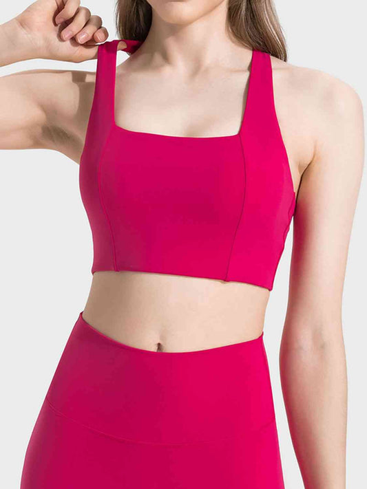 Square Neck Racerback Sports Bra