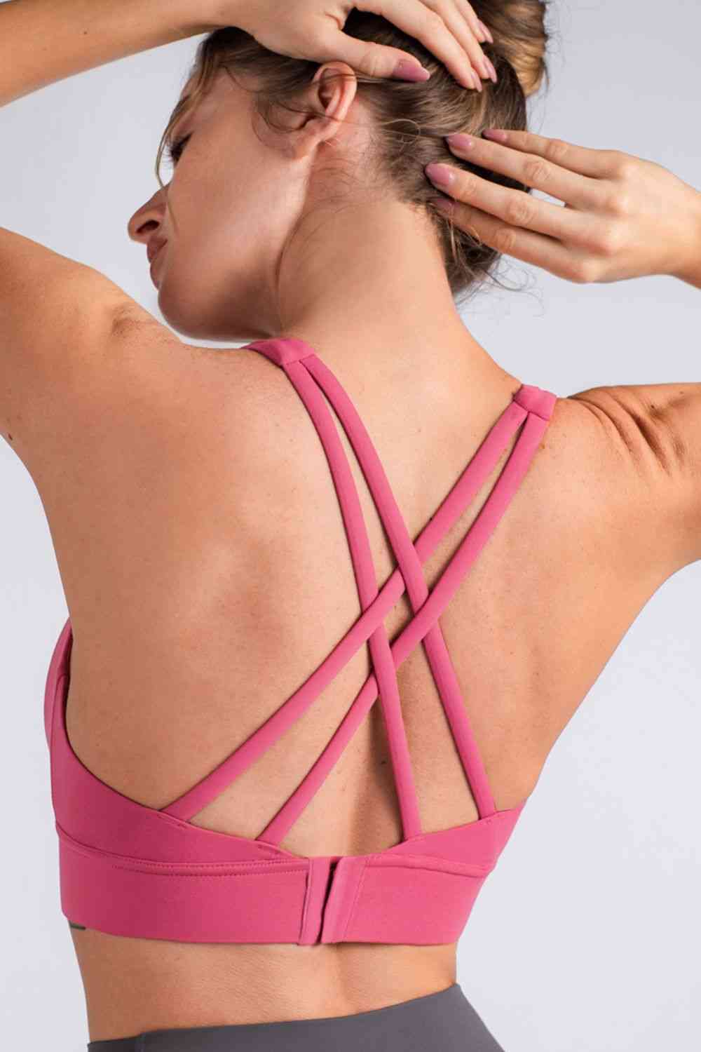 Back At It Again Crisscross Back Sports Bra