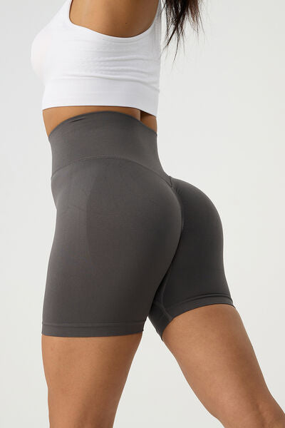 High Waist Compression Waistband Bike Shorts